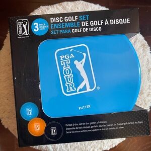PGA Tour Disc Golf Set with Black, Orange, and Blue Discs